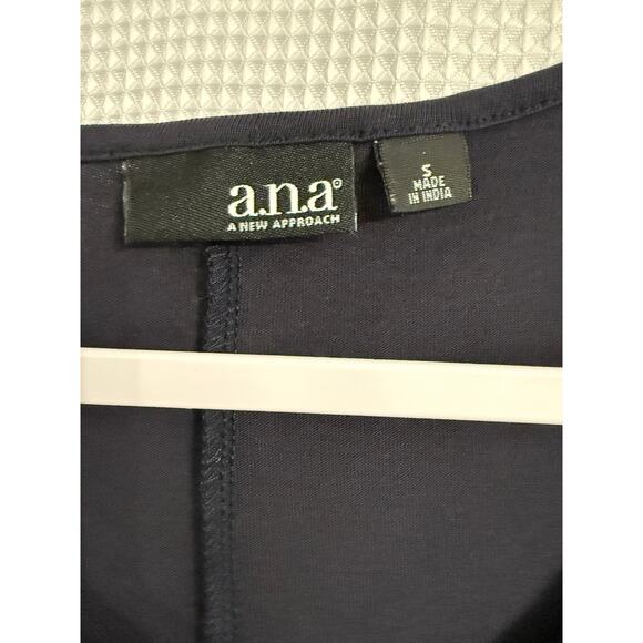 A.N.A. NWT Women's S Boho Embroidered Sheer Eyelet Sleeveless Black Tank Top - Picture 10 of 11